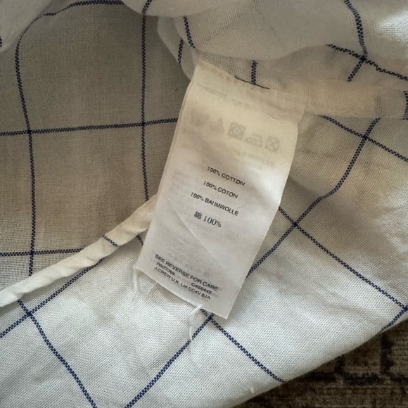 MADEWELL Central Tie-Sleeve Shirt Windowpane Small Blue/White - Picture 13 of 13